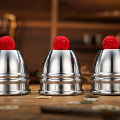Aluminium Alloy Cups and Balls Set by TCC Magic