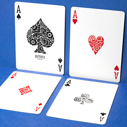 Butterfly Worker Marked Playing Cards (Blue) by Ondrej Psenicka