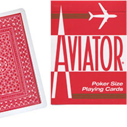 Aviator Poker Size Playing Cards (Red)