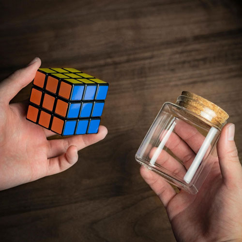 Cube in Bottle by Henry Harrius