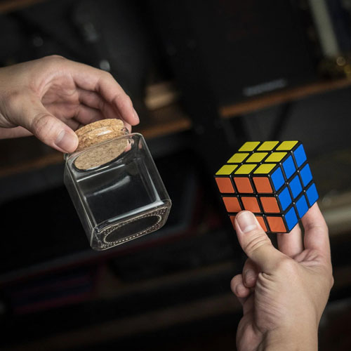 Cube in Bottle by Henry Harrius