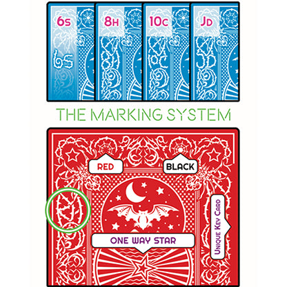 Elite Night Flight (Red) Marked Playing Cards by Steve Dela