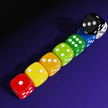 Magnetic Die (Various Colours) by Iarvel Magic