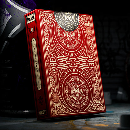 Obey Red Edition Playing Cards by Theory11