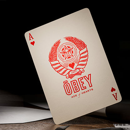 Obey Red Edition Playing Cards by Theory11