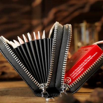 Top Leather Accordion Bag by TCC Presents
