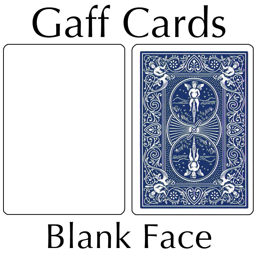 Blank face playing cards sale