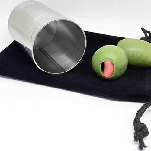 Spirit/Shot Measure "Chop Cup" with Olives By Mike Busby