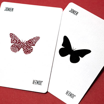 Butterfly Worker Marked Playing Cards (Red) by Ondrej Psenicka