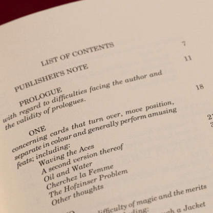 Drawing Room Deceptions Book by Guy Holligworth Contents page