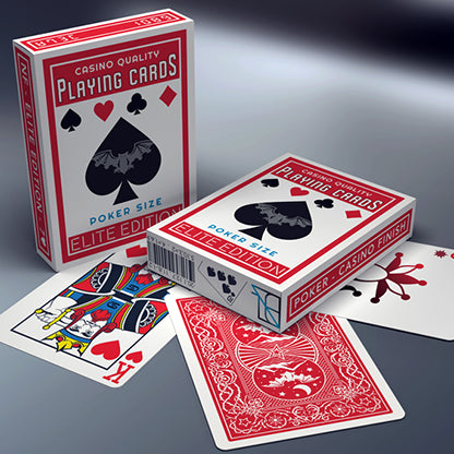 Elite Night Flight (Red) Marked Playing Cards by Steve Dela