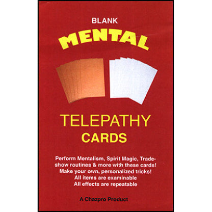 Mental Telepathy Cards (Blank) by Chazpro Magic