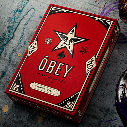 Obey Red Edition Playing Cards by Theory11