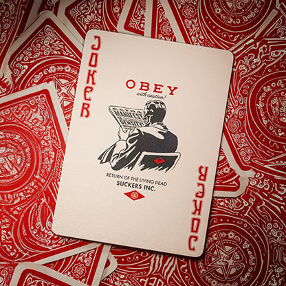 Obey Red Edition Playing Cards by Theory11