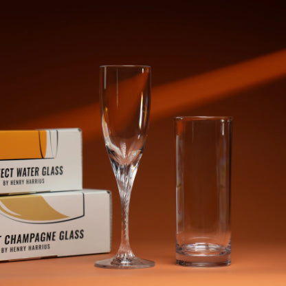 Perfect Champagne Glass & Perfect Water Glass by Henry Harrius