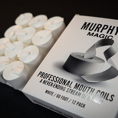 Professional Mouth Coils 60ft white (12pk) by Murphy's Magic