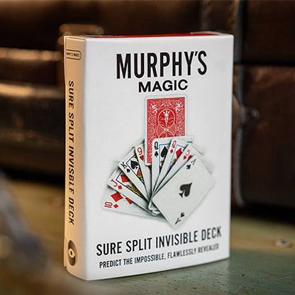 Sure Split (Red) Invisible Deck Bicycle by Murphy's Magic
