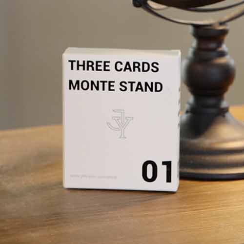 Three Cards Monte Stand (Red) by Jeki Yoo